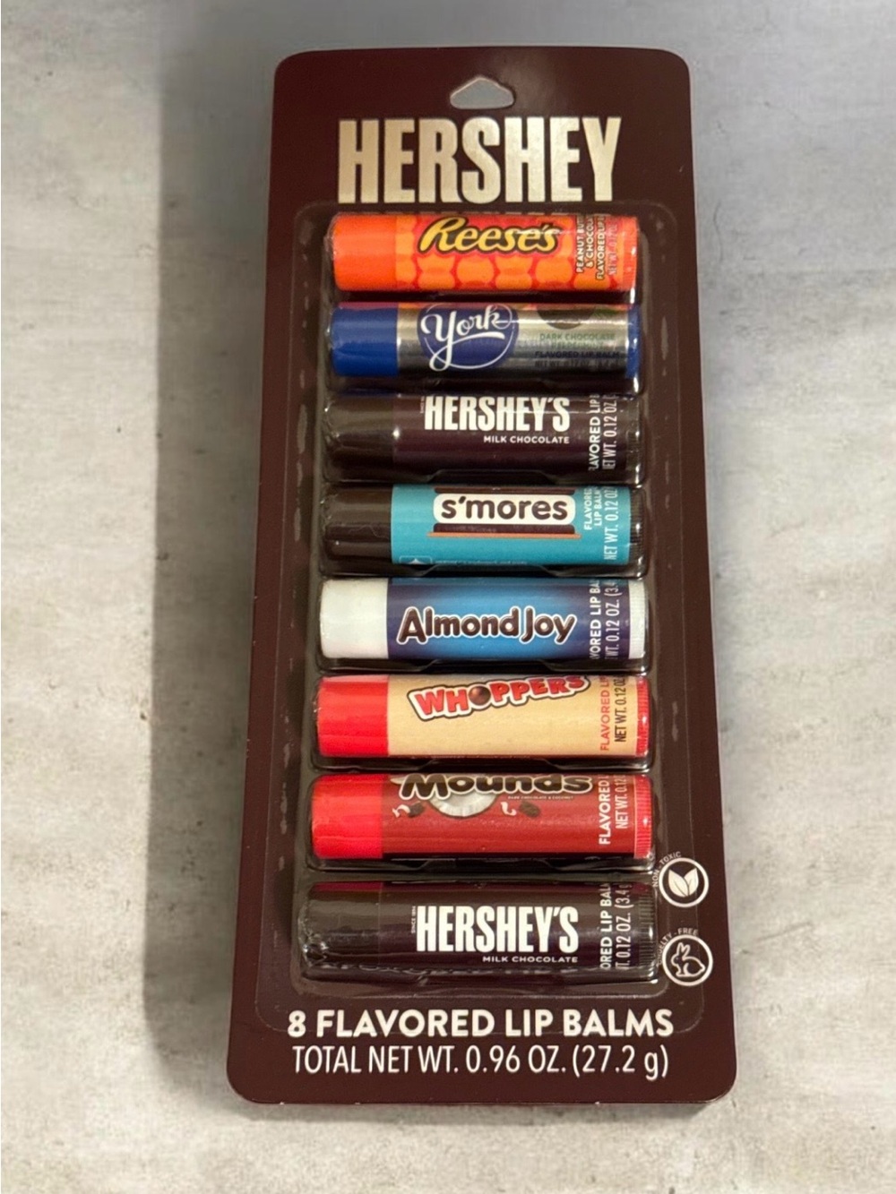 HERSHEY 8-Pack Flavored Lip Balm Set - Multi Color